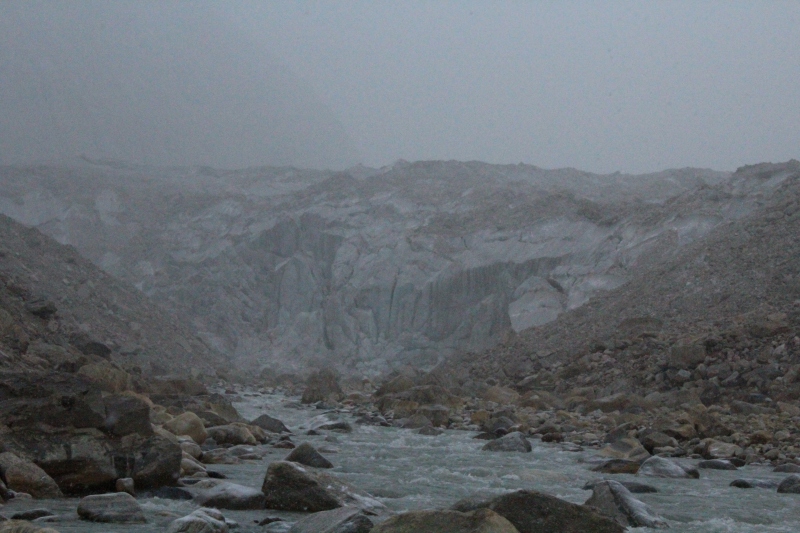 Gaumukh ice glacier - The source of the divine river Ganga (Ganges)