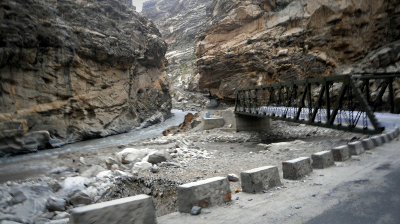 Spiti(on the left) merge with Sutlej at Khab